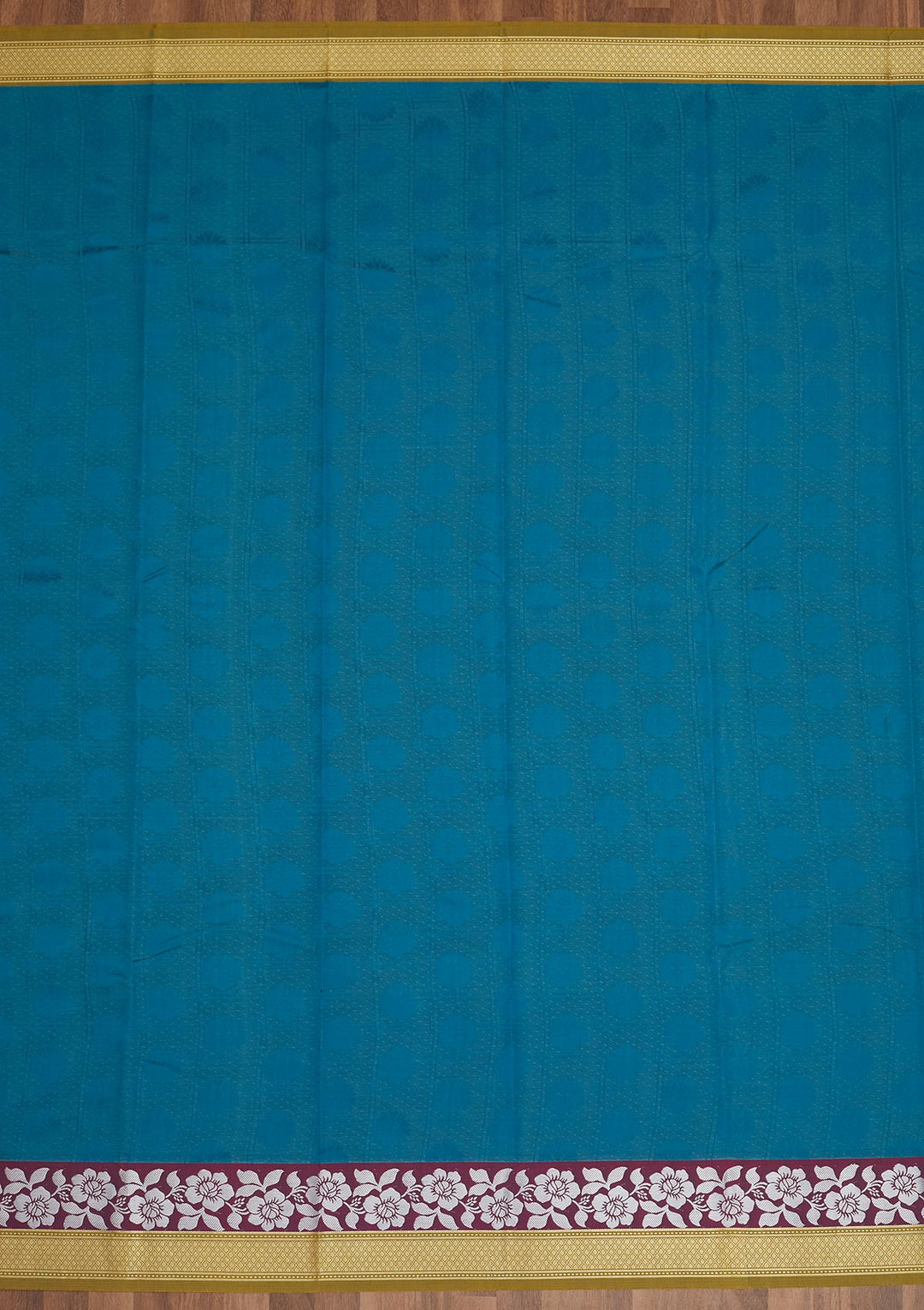 Turquoise Blue Zariwork Art Silk Saree - Koskii