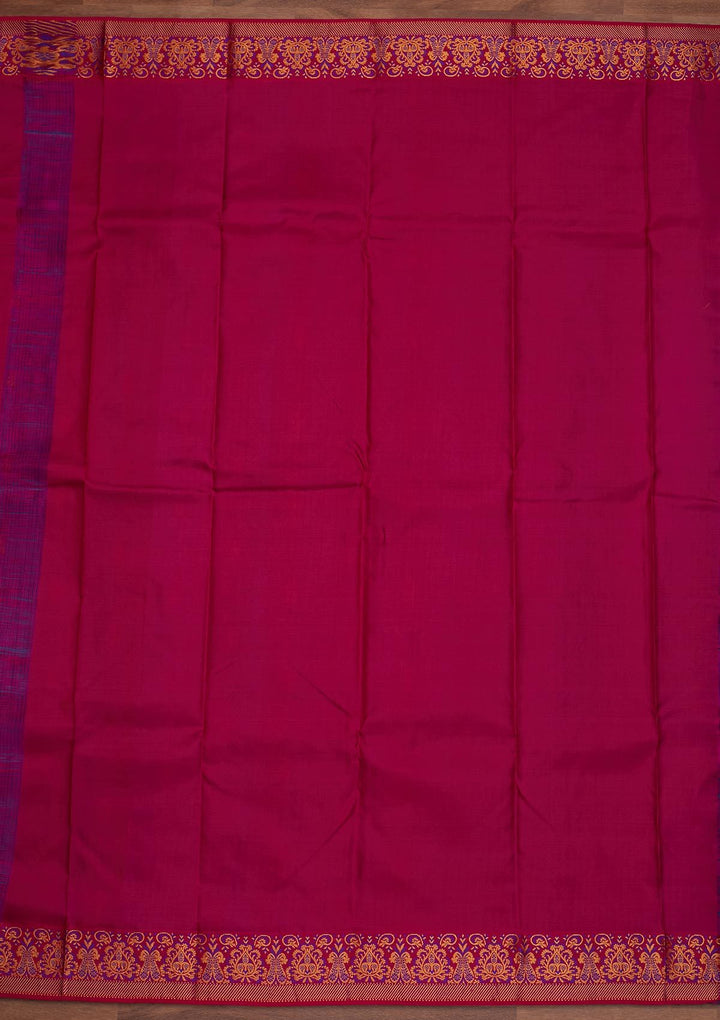 Turquoise Blue Zariwork Pure Silk Designer Saree - Koskii