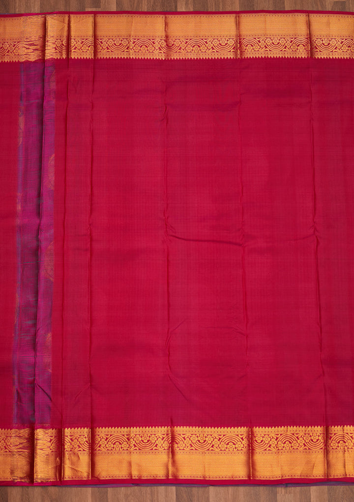 Turquiose Blue Zariwork Pure Silk Saree - Koskii