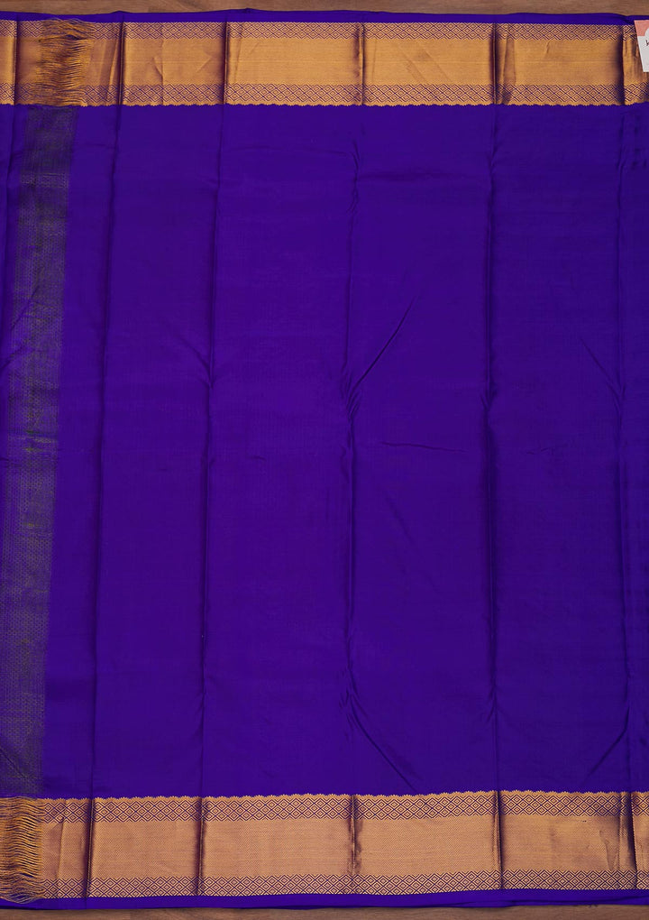 Turquoise Blue Zariwork Pure Silk Designer Saree - Koskii