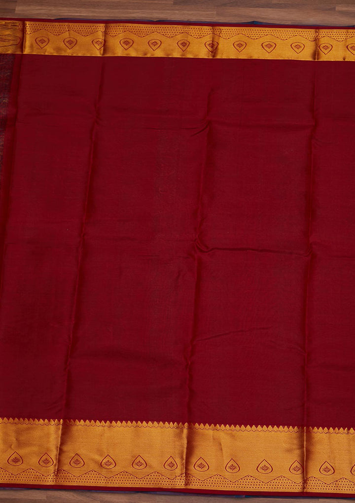 Turquoise Blue Zariwork Pure Silk Designer Saree - Koskii