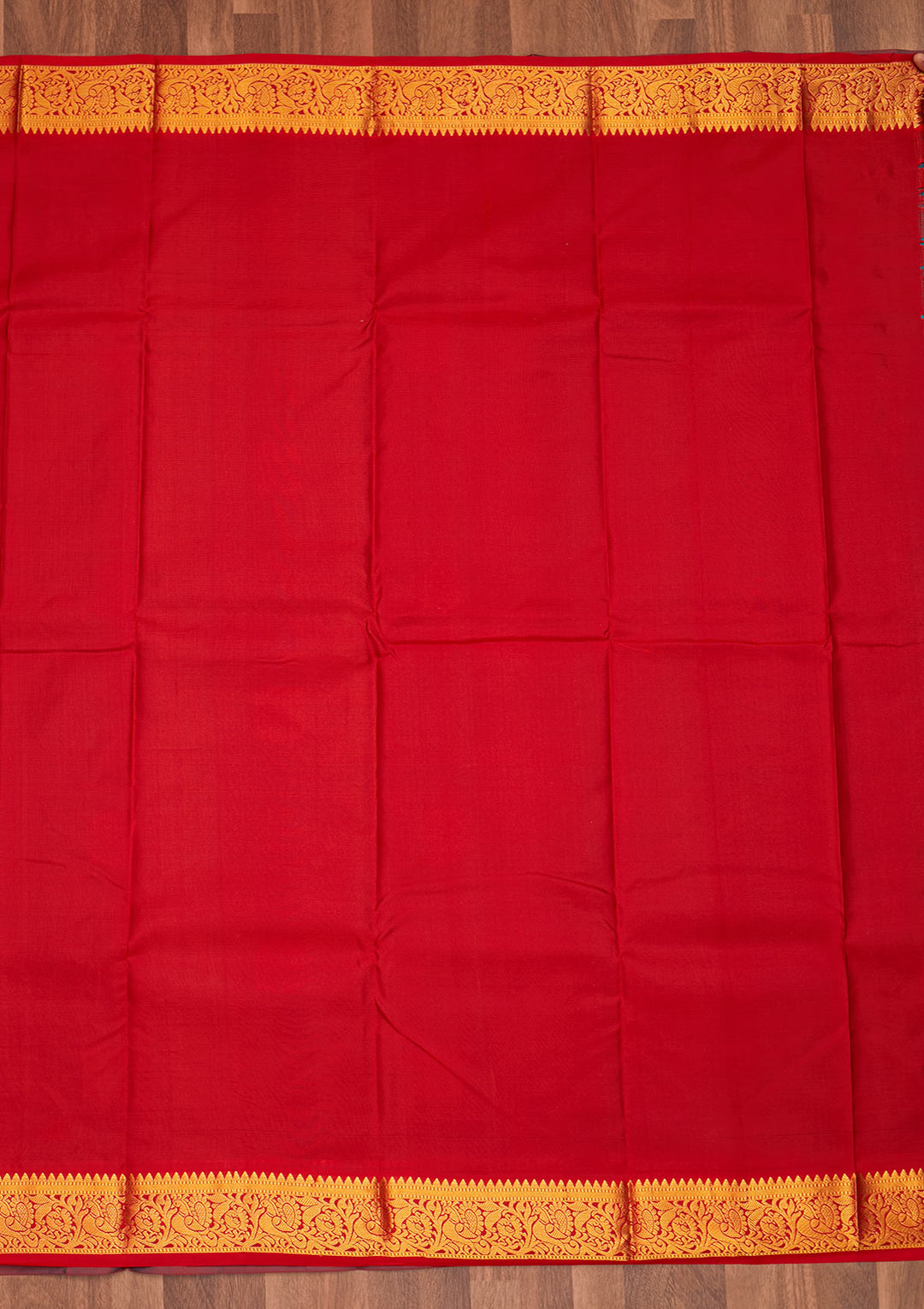 Turquoise Blue Zariwork Pure Silk Saree - Koskii