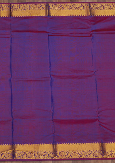 Turquoise Blue Zariwork Pure Silk Saree-Koskii
