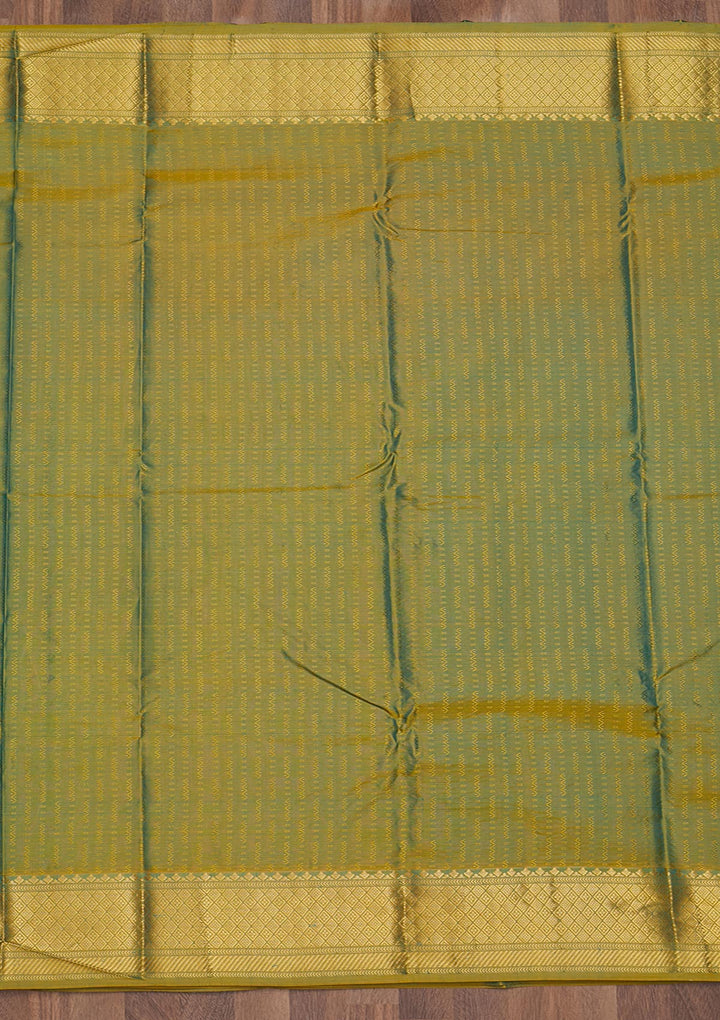 Turquoise Blue Zariwork Pure Silk Saree-Koskii