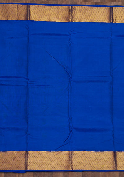 Turquoise Blue Zariwork Pure Silk Saree-Koskii