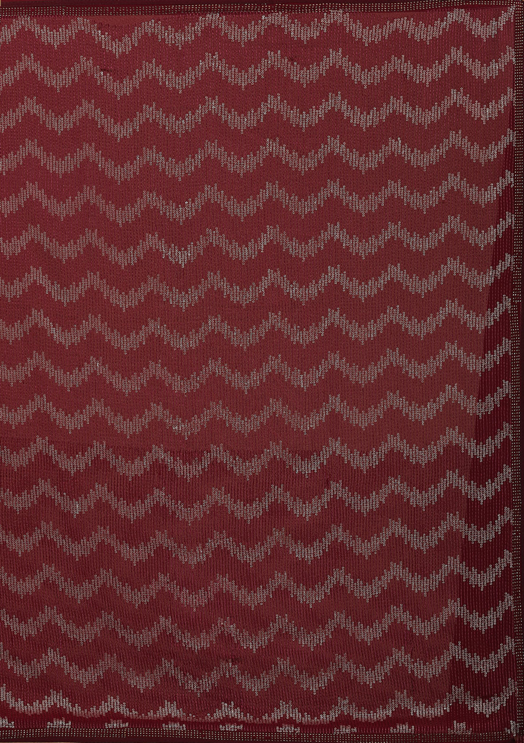 Wine Sequins Georgette Designer Saree-Koskii