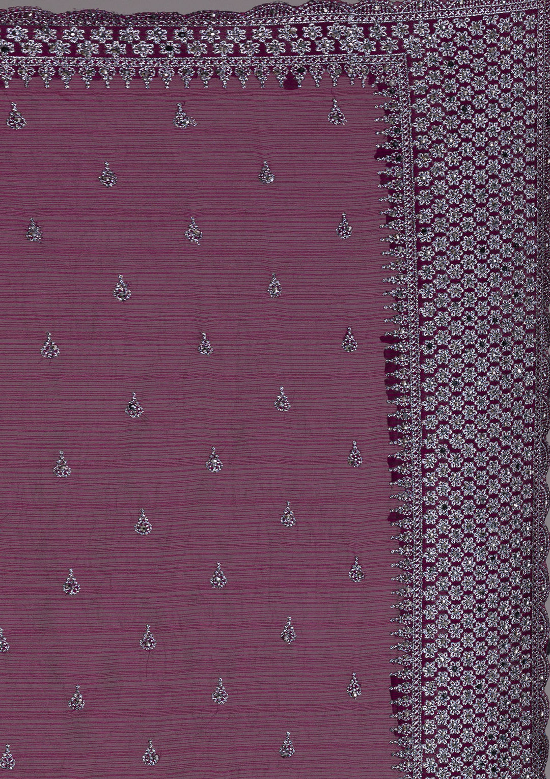Wine Stonework Georgette Saree-Koskii