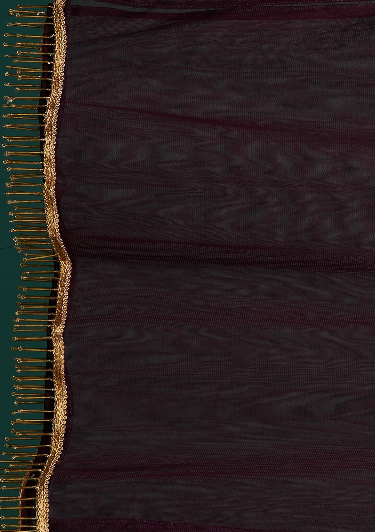 Wine Swarovski Georgette Designer Salwar Suit - Koskii