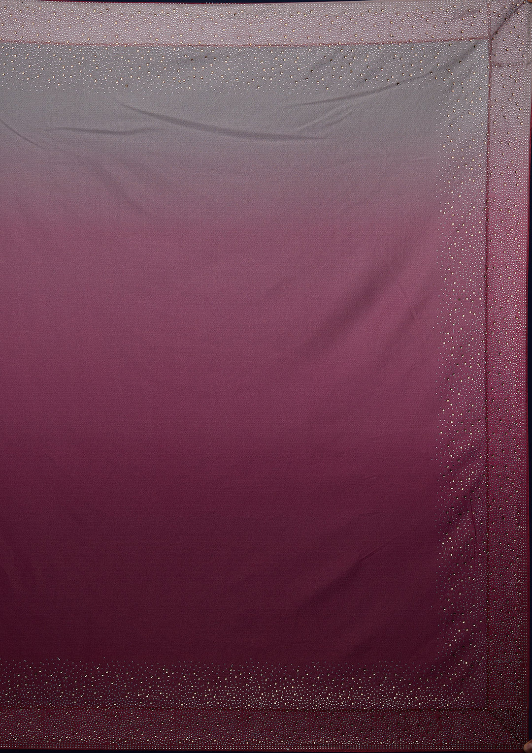 Wine Swarovski Tissue Designer Saree - Koskii