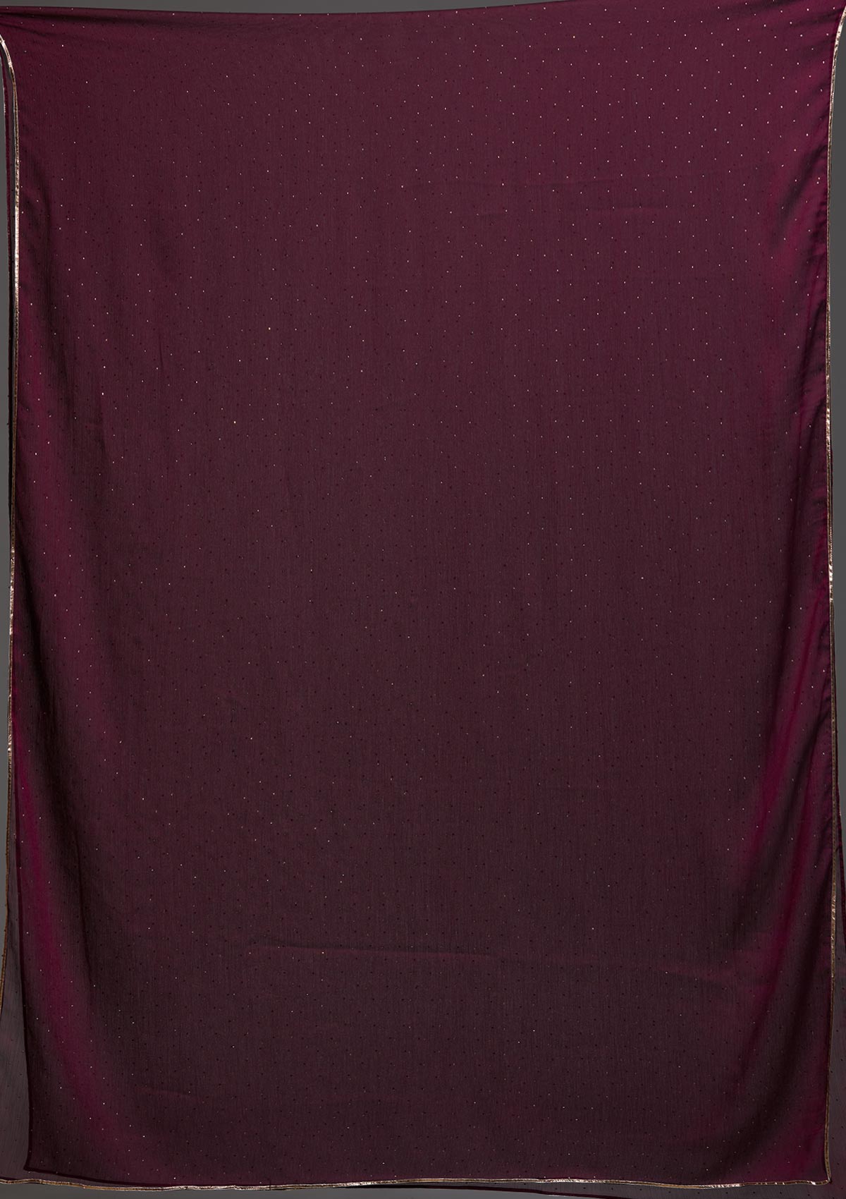 Wine Threadwork Semi Crepe Designer Salwar Suit-Koskii