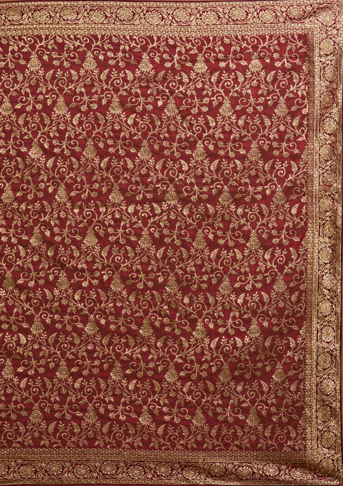 Wine Zariwork Art Silk Designer Saree - koskii