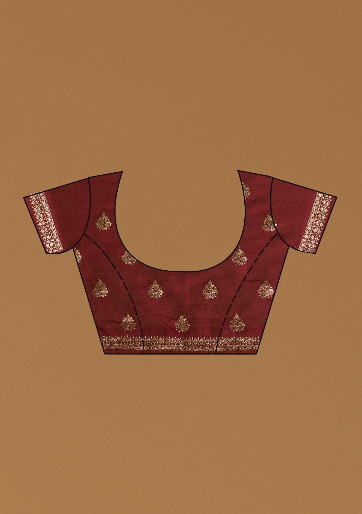 Wine Zariwork Art Silk Designer Saree - koskii