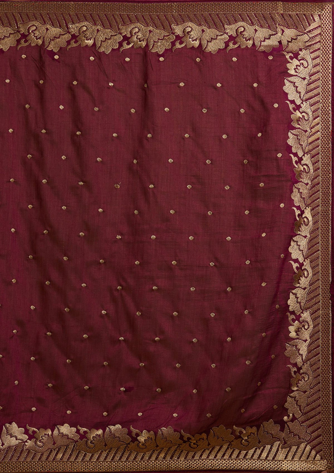 Wine Zariwork Art Silk Designer Saree - koskii