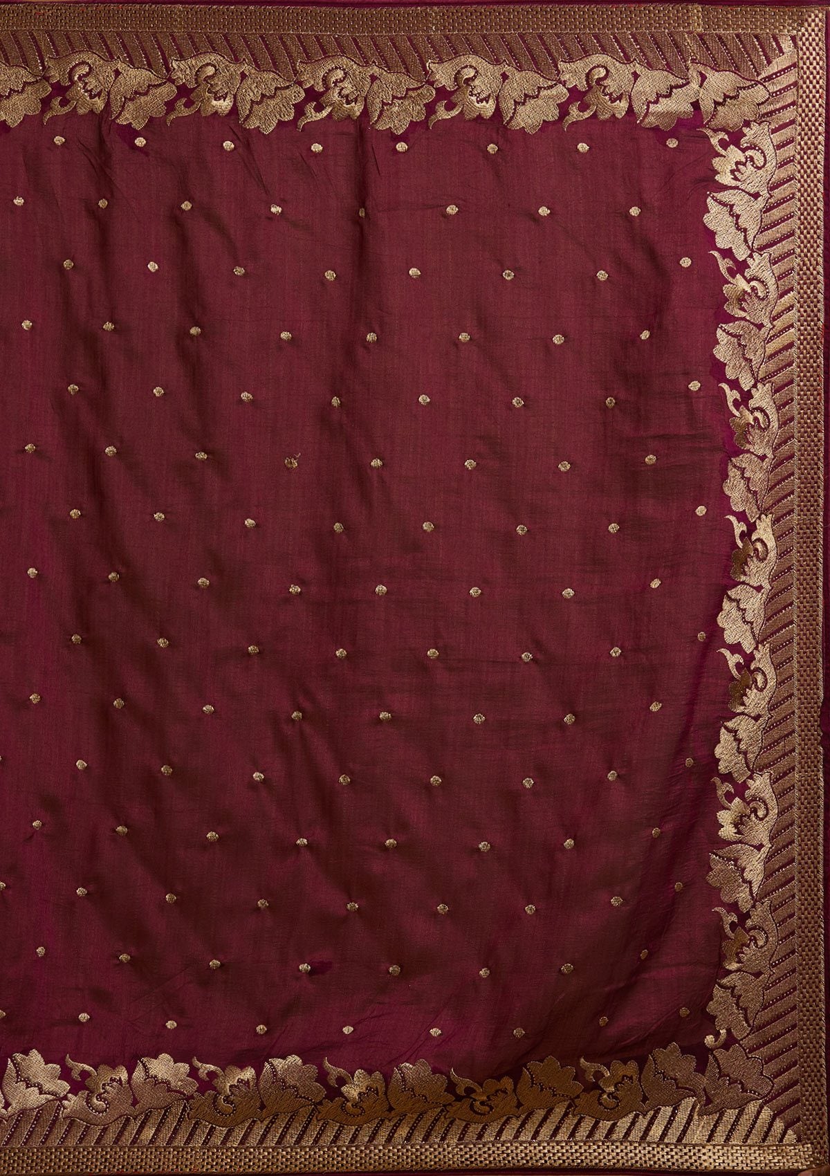 Wine Zariwork Art Silk Designer Saree - koskii