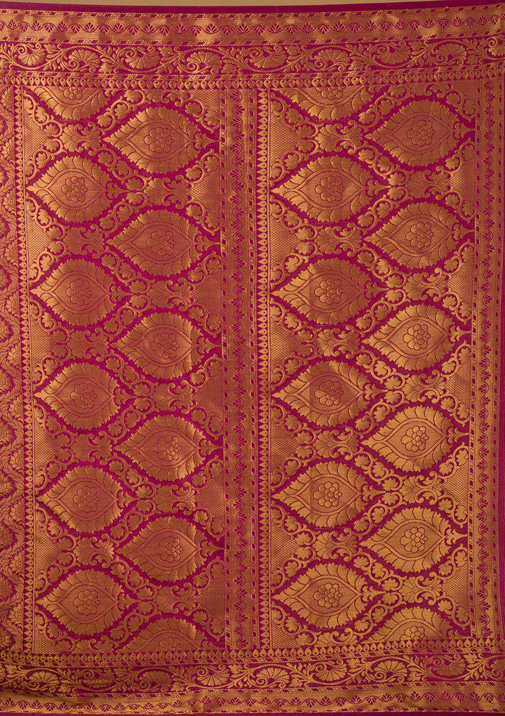 Wine Zariwork Art Silk Designer Saree-Koskii