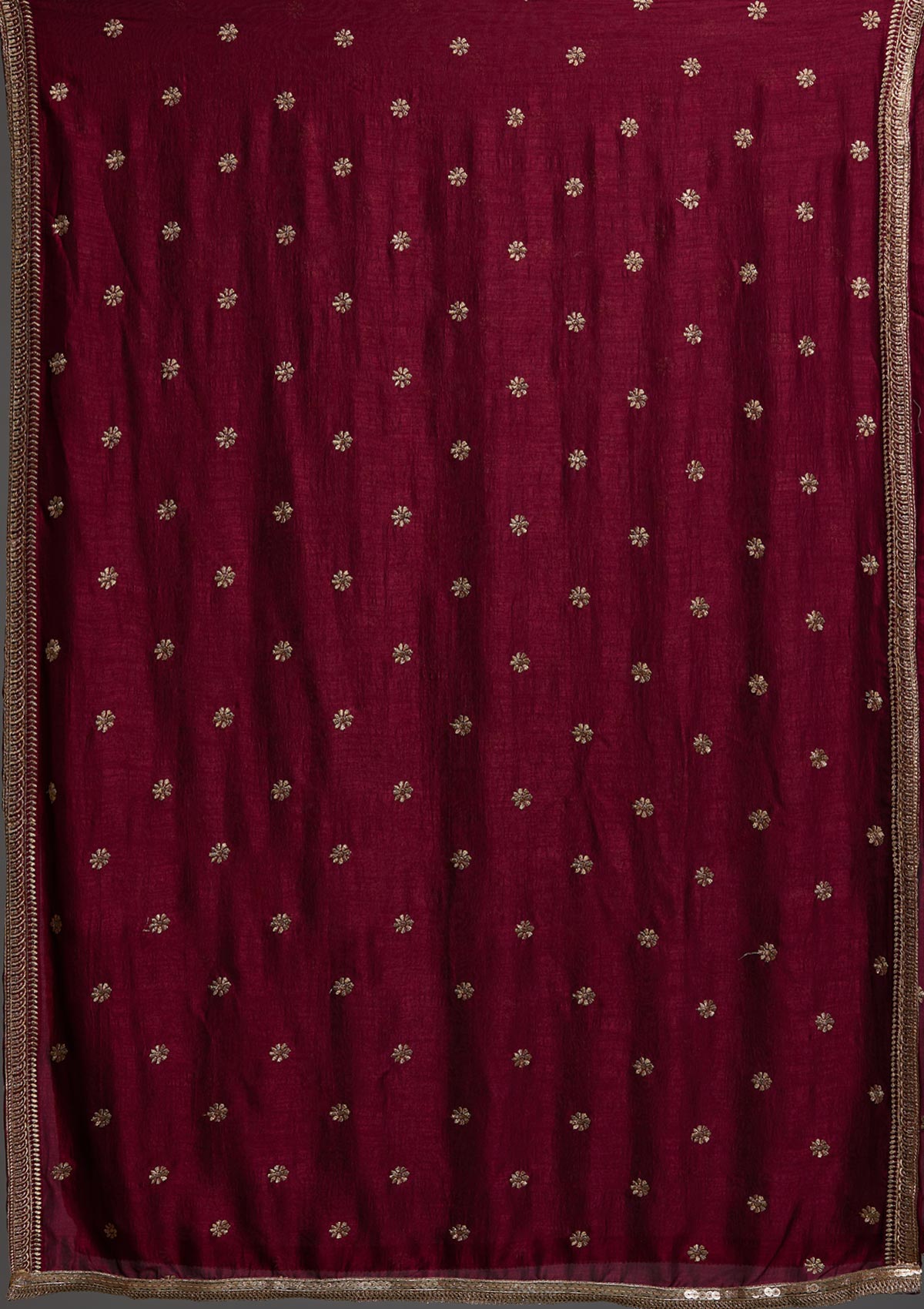 Wine Zariwork Raw Silk Designer Salwar Suit-Koskii