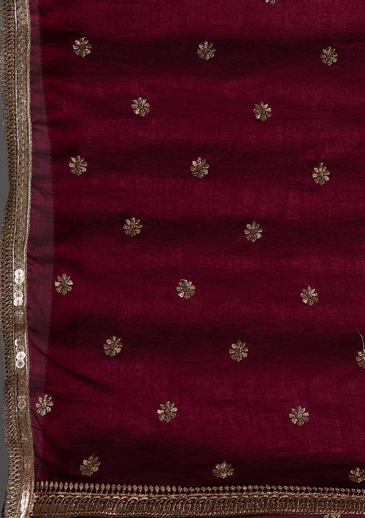 Wine Zariwork Raw Silk Designer Salwar Suit-Koskii