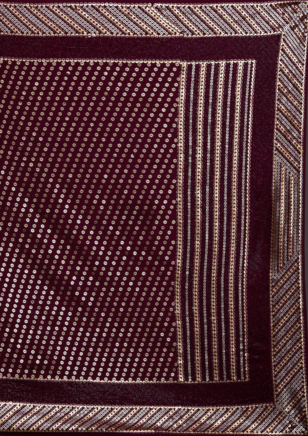 Wine Zariwork Georgette Saree-Koskii