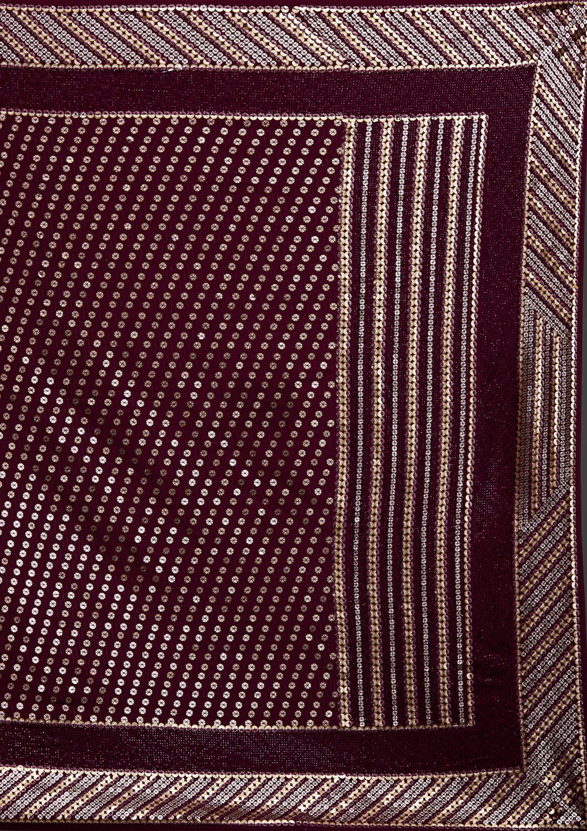 Wine Zariwork Georgette Saree-Koskii