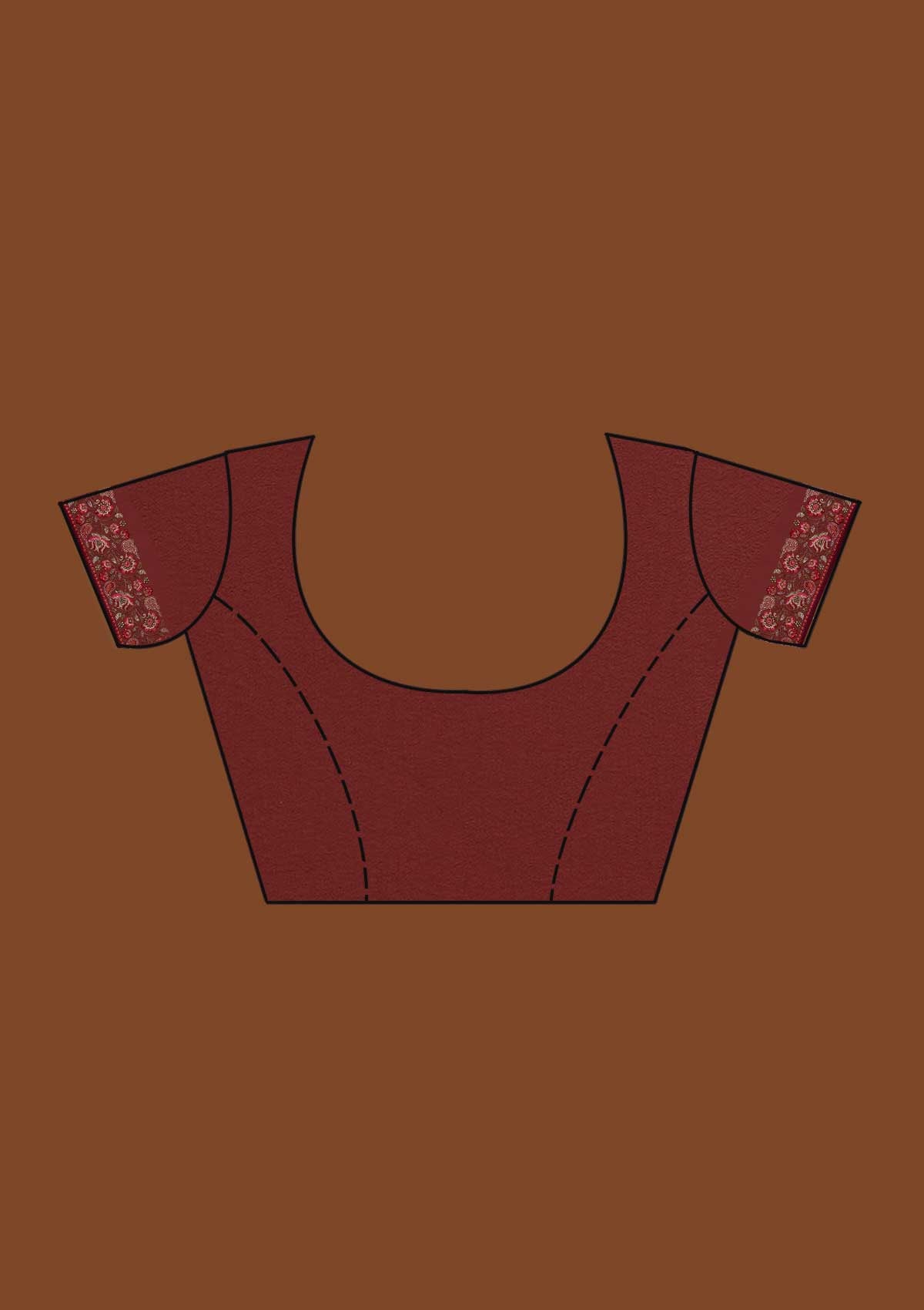 Wine Zariwork Georgette Saree-Koskii
