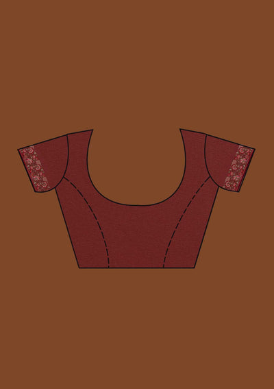 Wine Zariwork Georgette Saree-Koskii