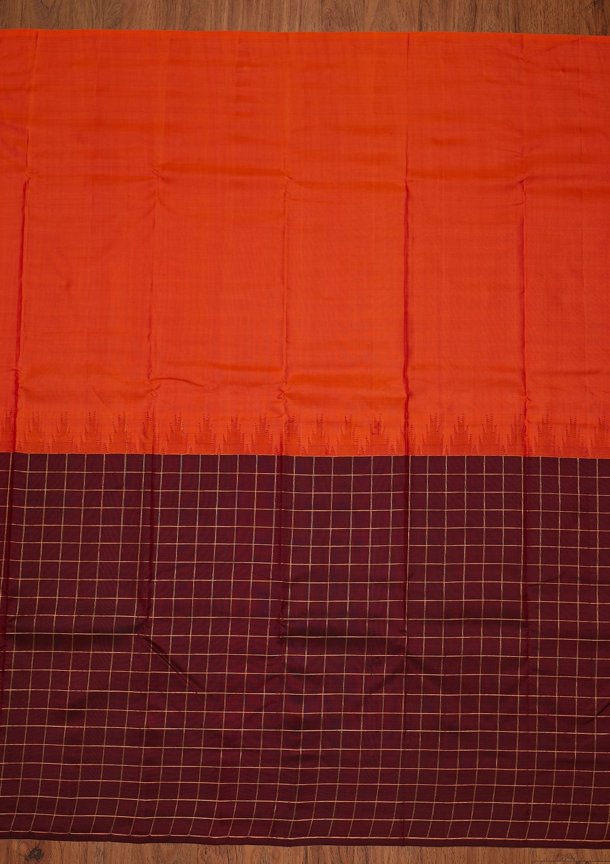 Wine Zariwork Pure Silk Designer Saree - koskii
