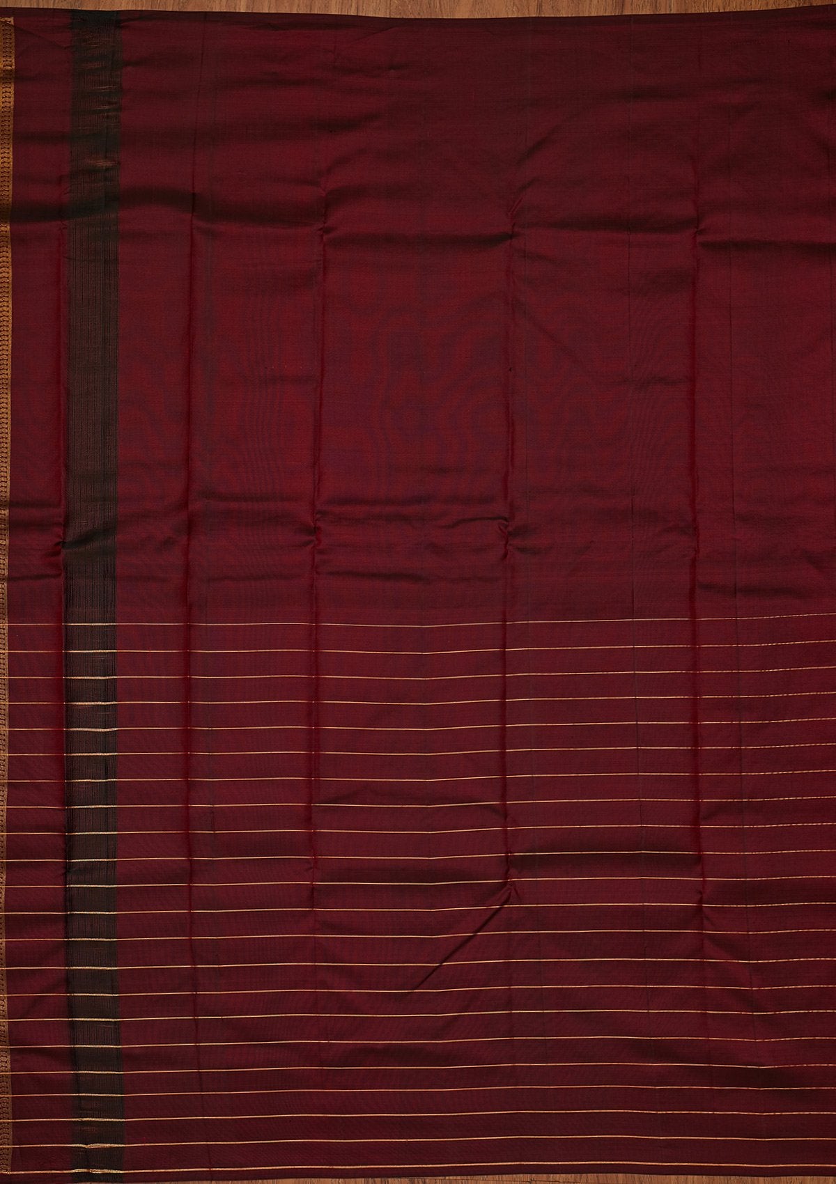 Wine Zariwork Pure Silk Designer Saree - koskii