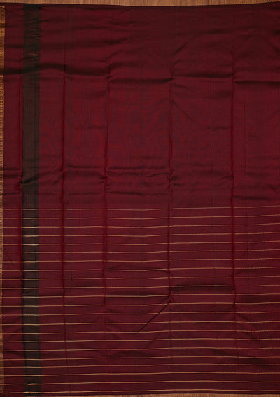 Wine Zariwork Pure Silk Designer Saree - koskii