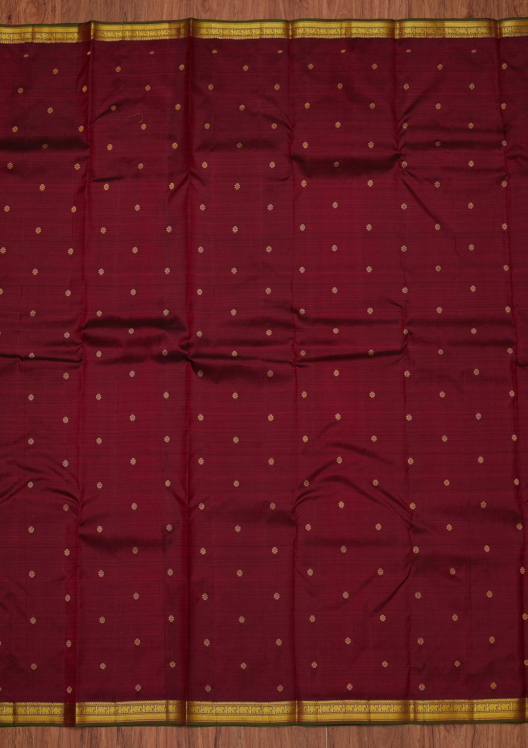 Wine Zariwork Pure Silk Designer Unstitched Saree - Koskii