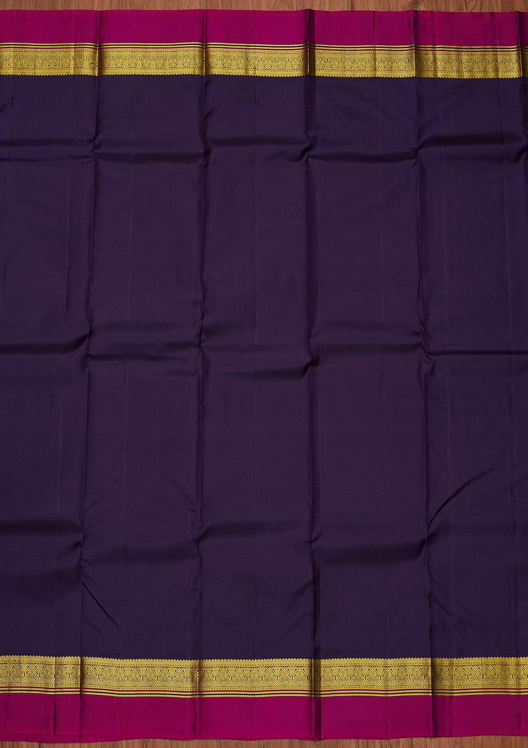 Wine Zariwork Pure Silk Designer Unstitched Saree - Koskii