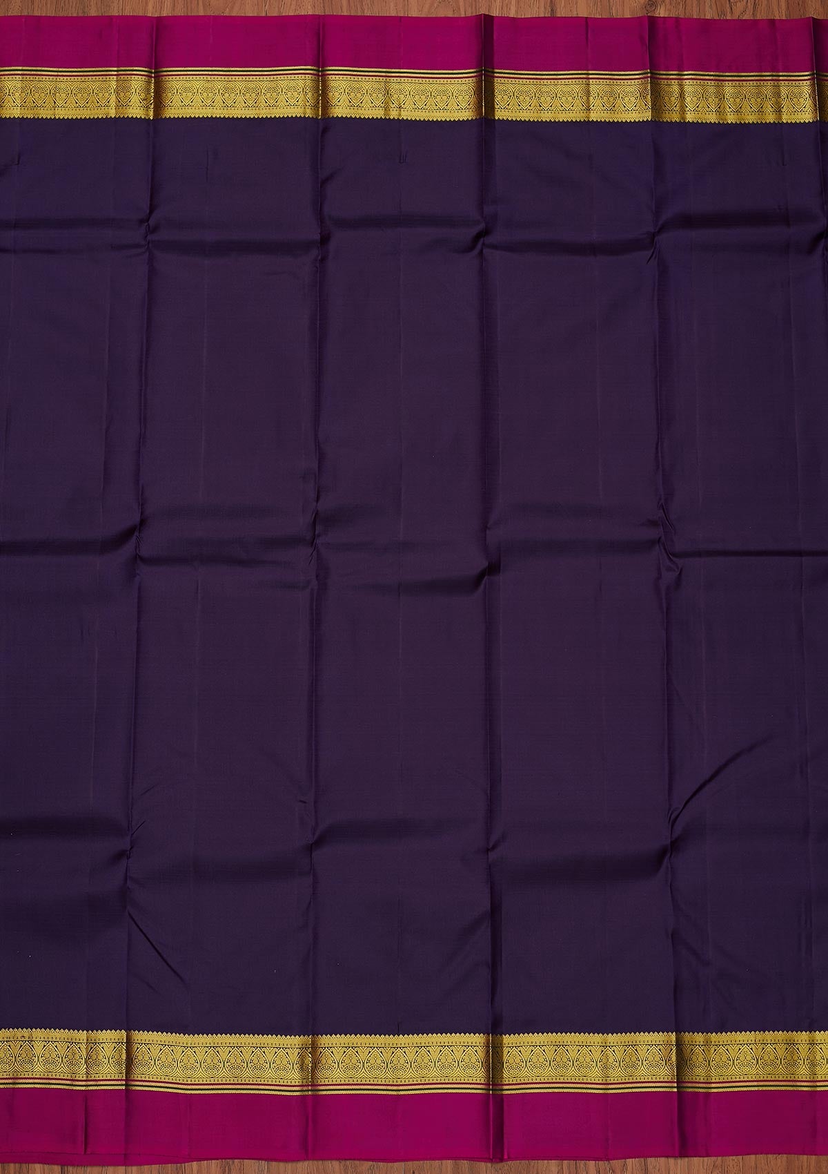 Wine Zariwork Pure Silk Designer Unstitched Saree - Koskii