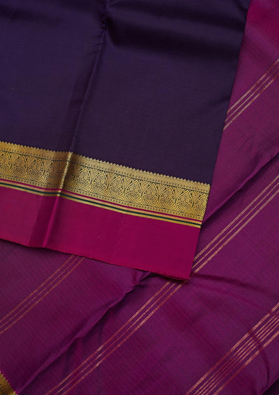 Wine Zariwork Pure Silk Designer Unstitched Saree - Koskii