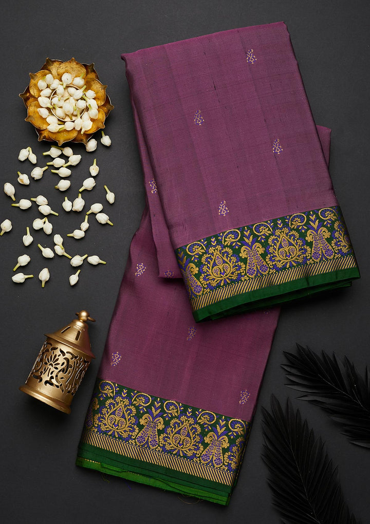 Wine Zariwork Pure Silk Designer Saree - Koskii