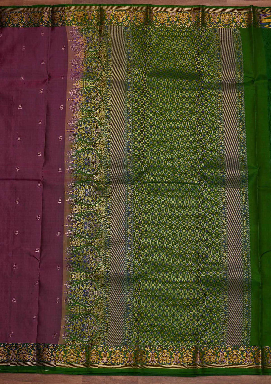 Wine Zariwork Pure Silk Designer Saree - Koskii