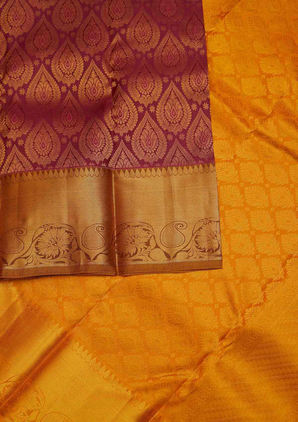 Wine Zariwork Pure Silk Designer Saree - Koskii