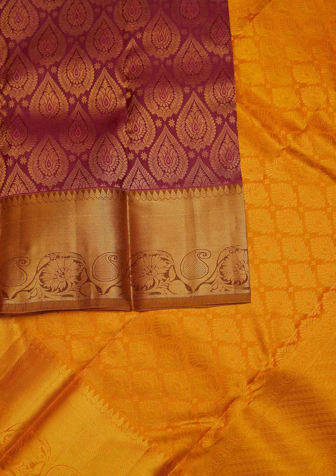 Wine Zariwork Pure Silk Designer Saree - Koskii