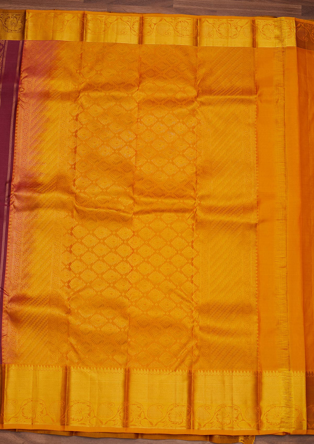Wine Zariwork Pure Silk Designer Saree - Koskii