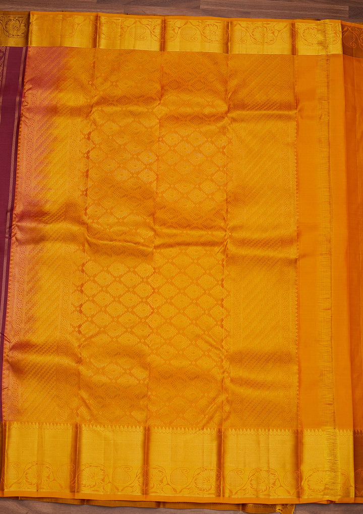 Wine Zariwork Pure Silk Designer Saree - Koskii