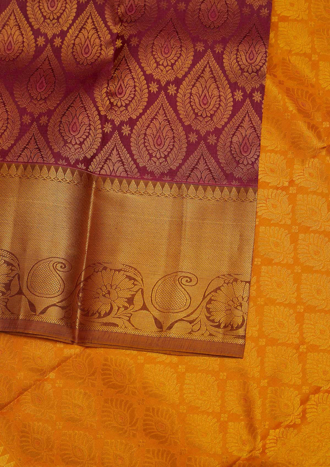 Wine Zariwork Pure Silk Designer Saree - Koskii