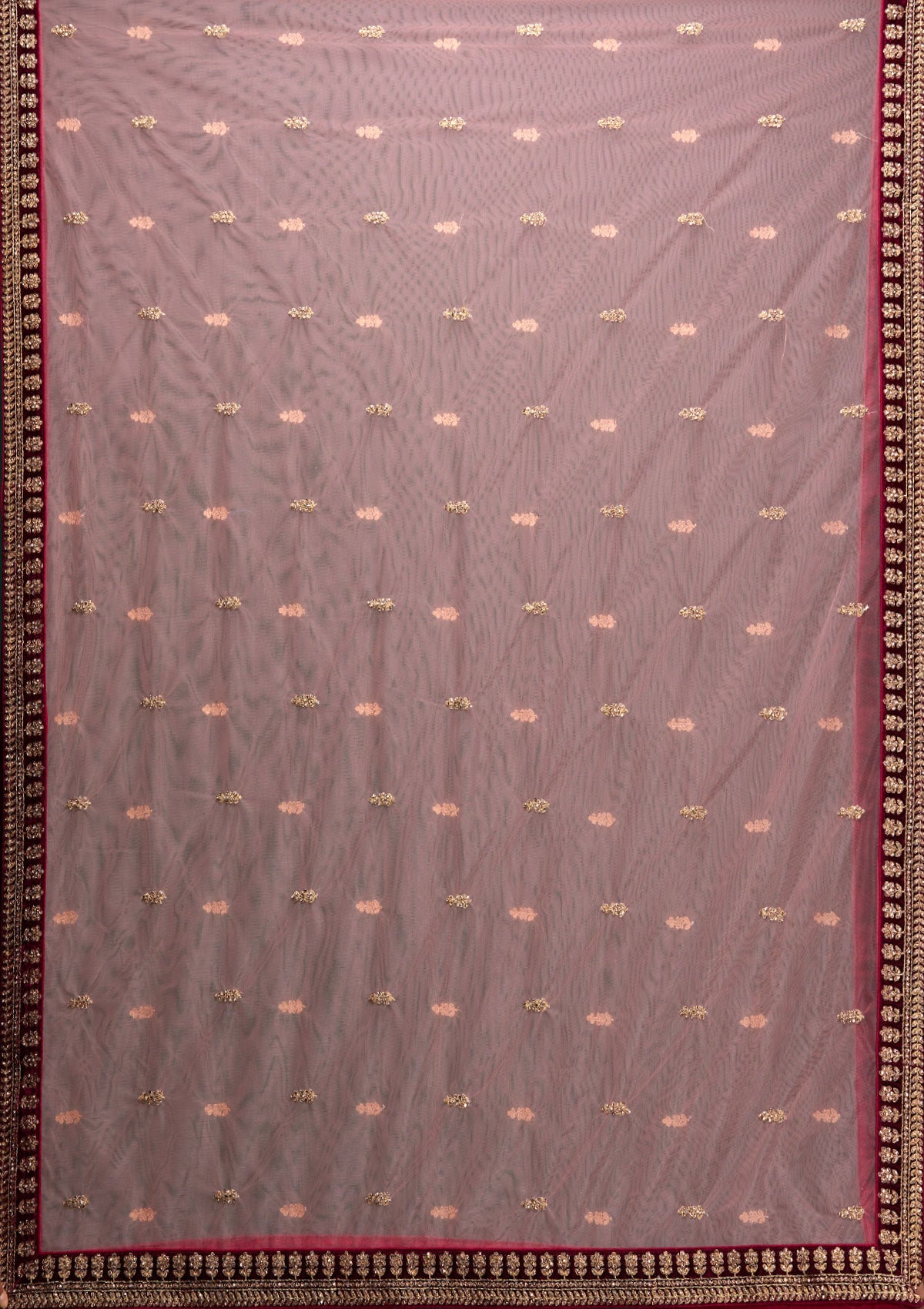 Wine Zariwork Velvet Designer Lehenga - Koskii