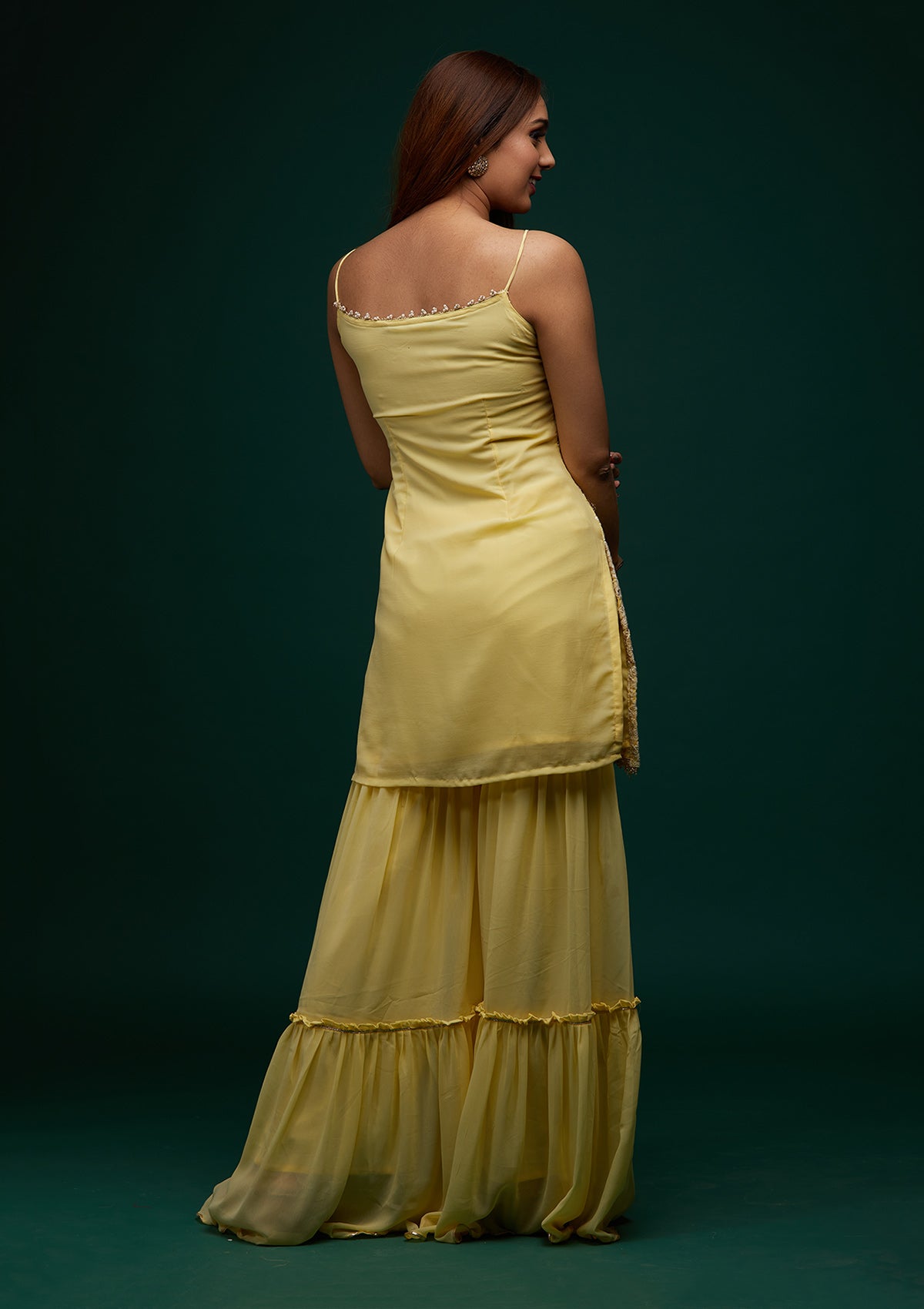 Yellow Chikankari Georgette Designer Salwar Suit - Koskii