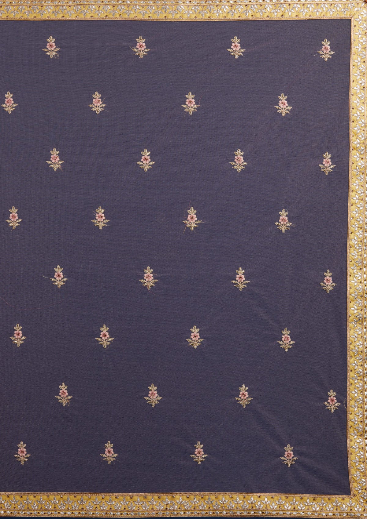 Yellow Gotapatti Raw Silk Designer Semi-Stitched Lehenga - Koskii