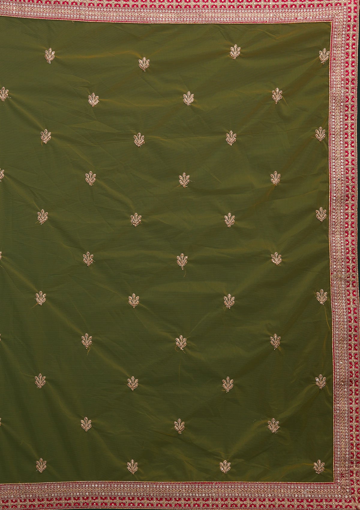 Yellow Gotapatti Raw Silk Designer Semi-Stitched Lehenga - Koskii