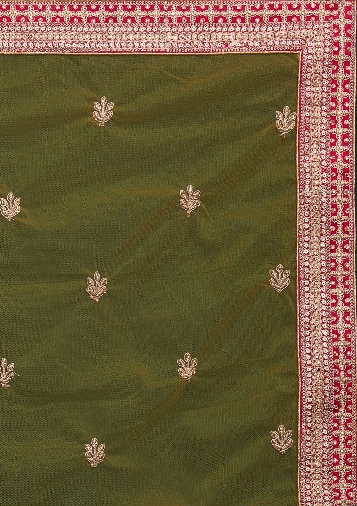 Yellow Gotapatti Raw Silk Designer Semi-Stitched Lehenga - Koskii