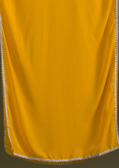 Yellow Sequins Georgette Readymade Salwar Suit-Koskii