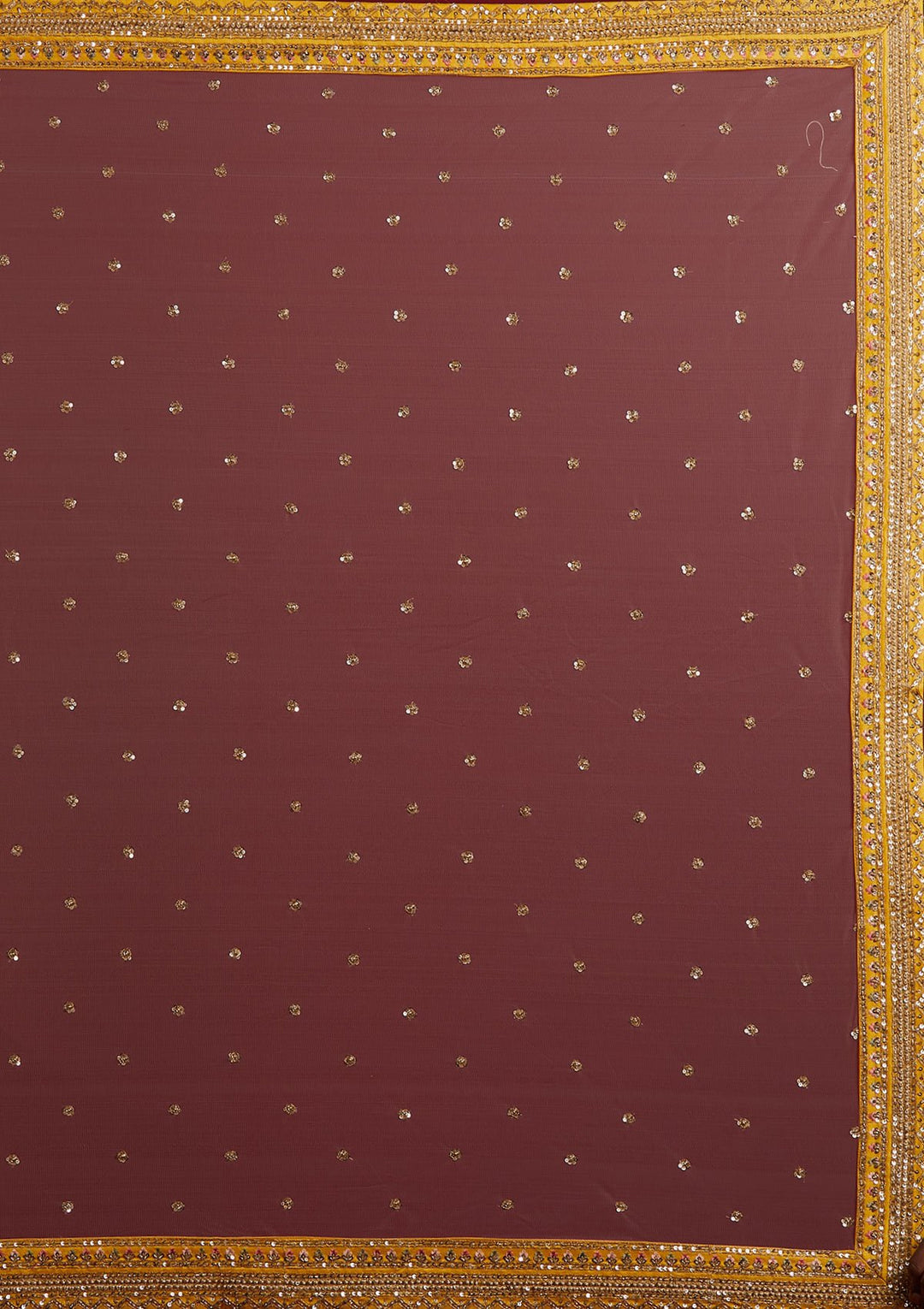 Yellow Sequins Raw Silk Designer Lehenga - koskii