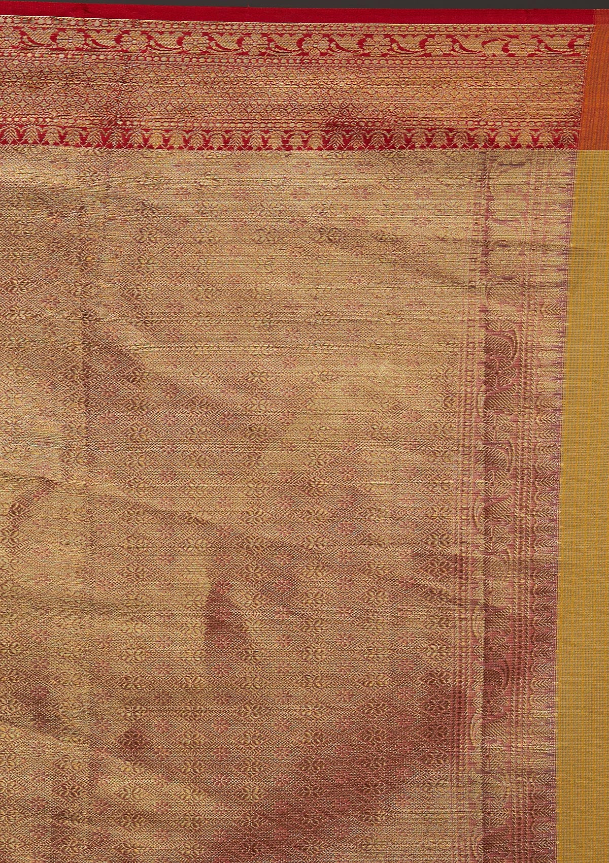 Yellow Zariwork Art Silk Saree-Koskii