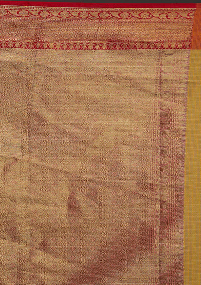 Yellow Zariwork Art Silk Saree-Koskii