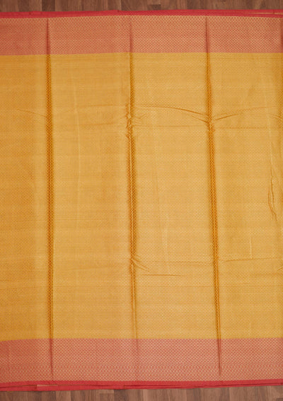 Yellow Zariwork Art Silk Saree - Koskii