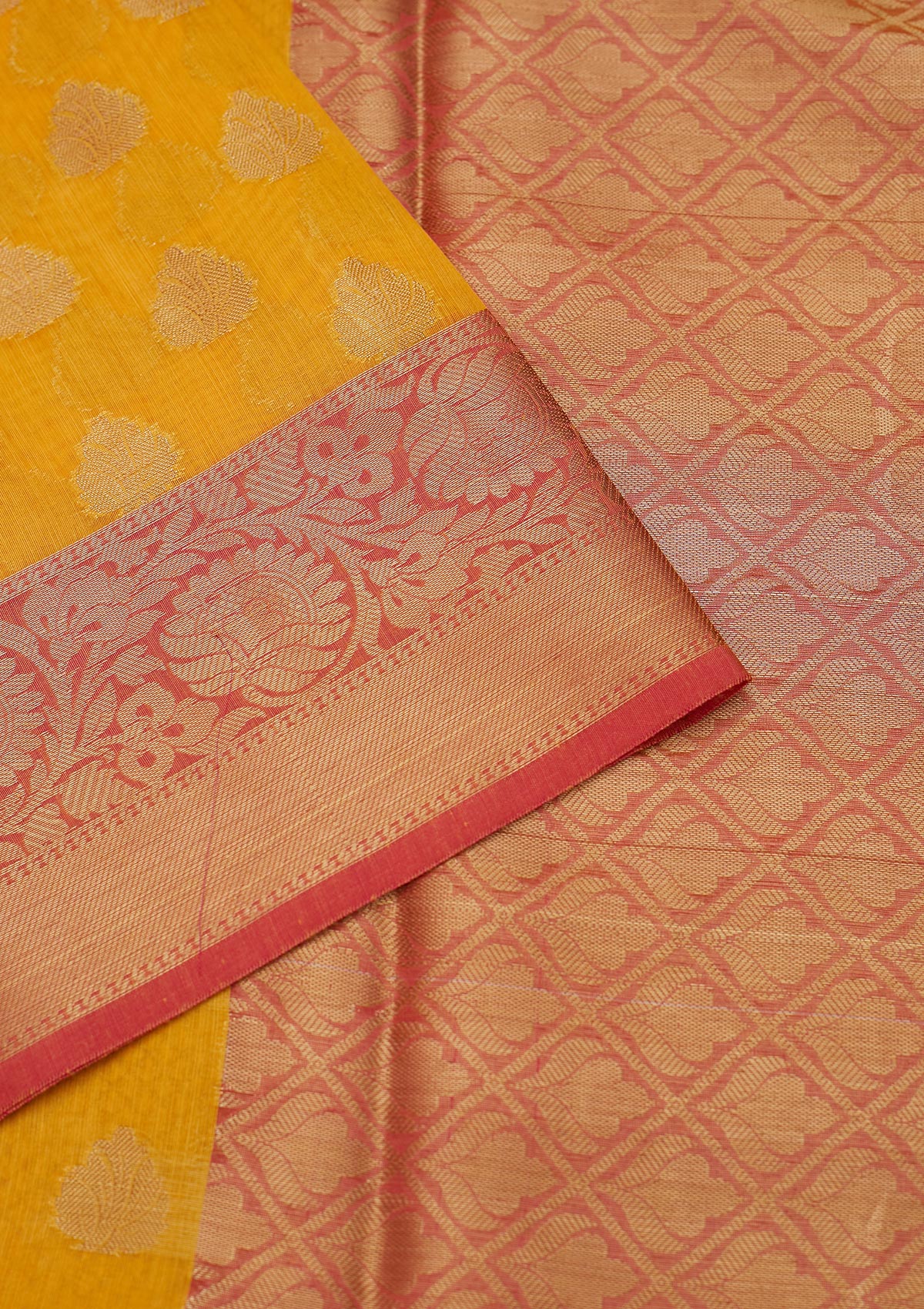 Yellow Zariwork Art Silk Saree - Koskii